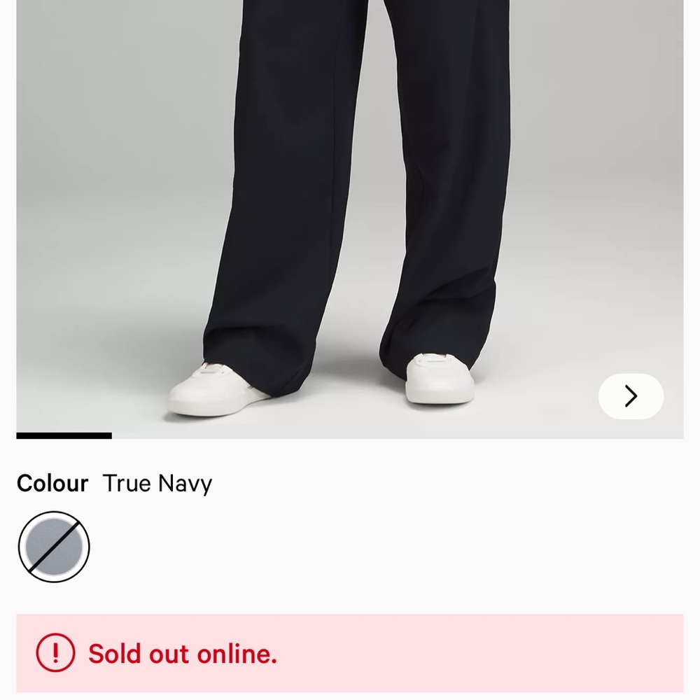 Black Lululemon Pleat-Front High-Rise Trouser Regular Pants size 2